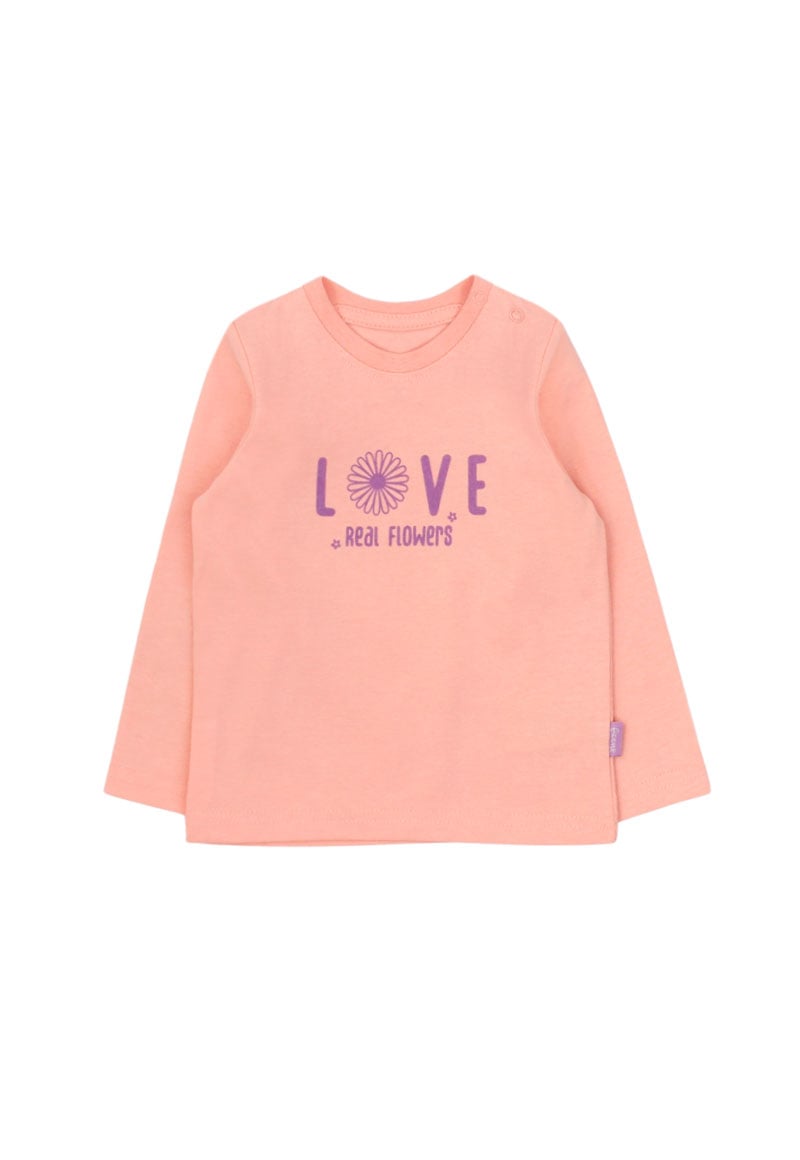 POLERA ALGODÓN NIÑA FICCUS CORAL BEBÉ - 1