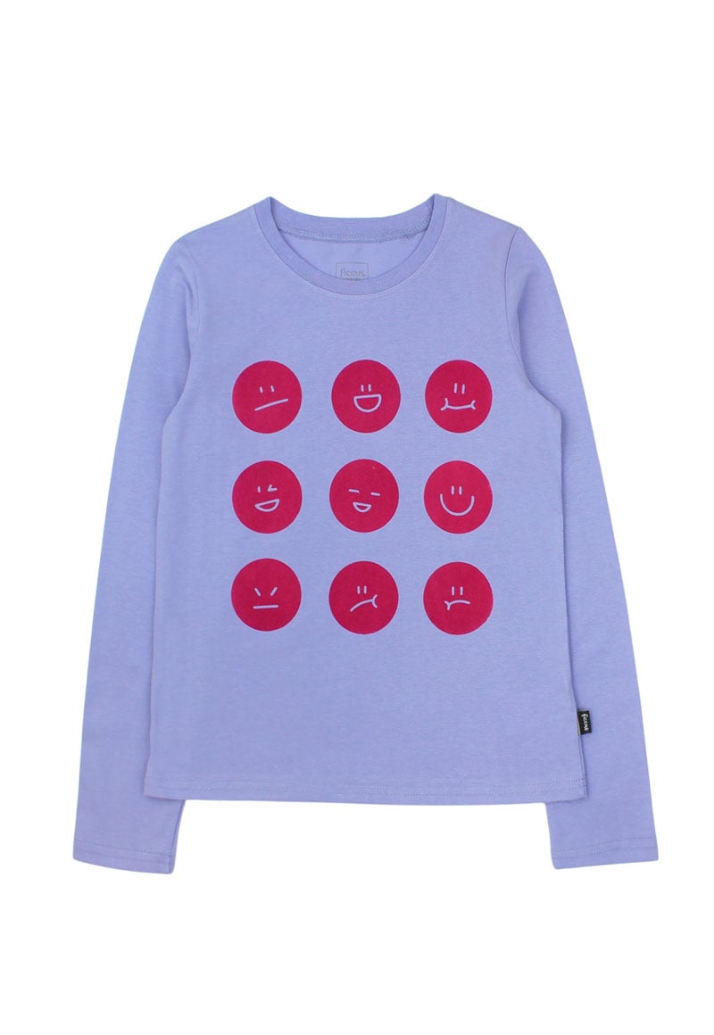 POLERA ALGODÓN NIÑA FICCUS MORADO LAVANDA - 1