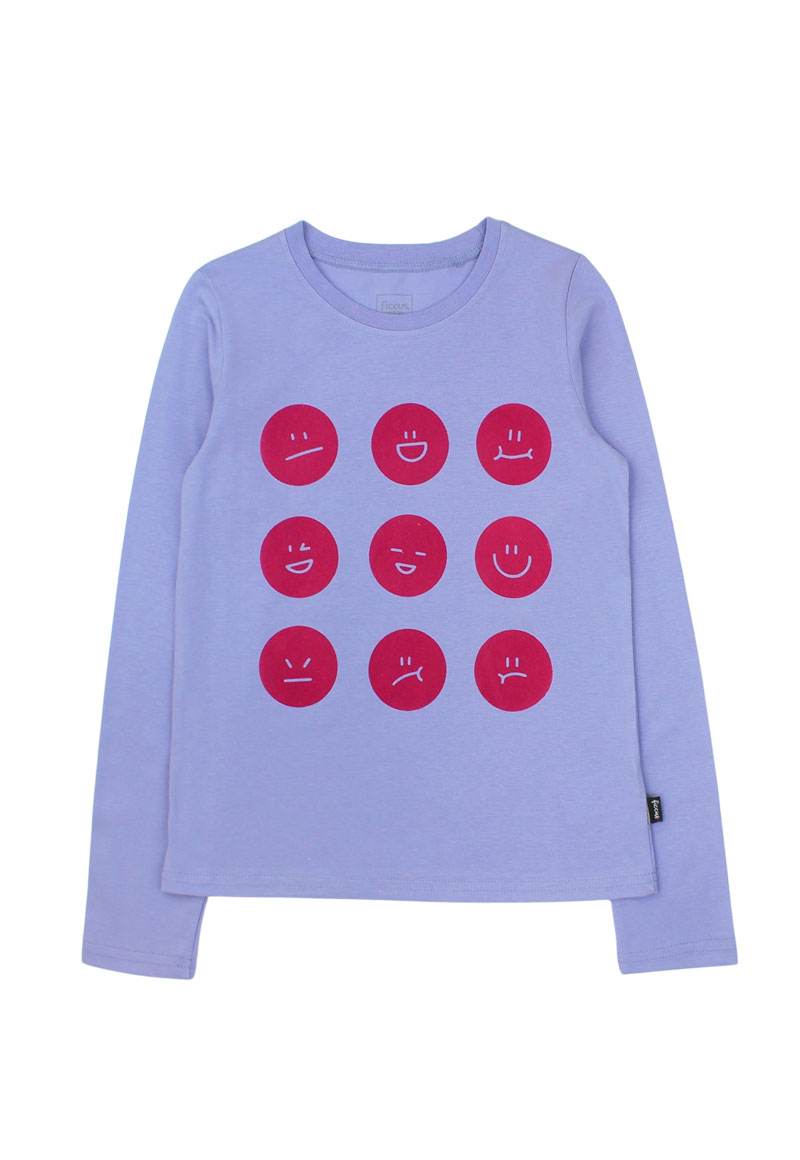 POLERA ALGODÓN NIÑA FICCUS MORADO LAVANDA - 1