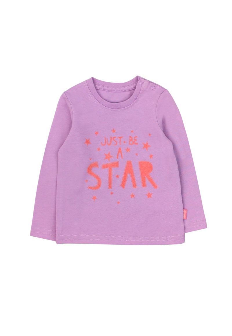 POLERA ALGODÓN NIÑA FICCUS LILA BEBÉ - 1