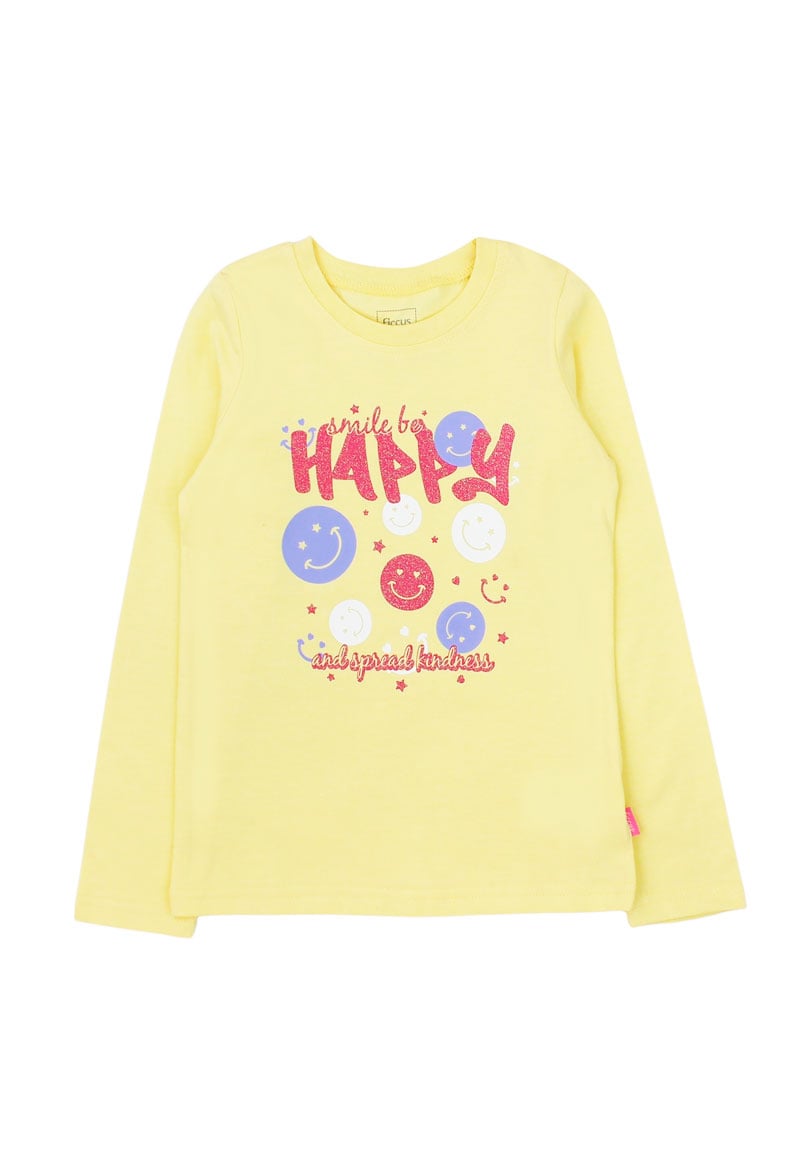 POLERA ALGODÓN NIÑA FICCUS AMARILLO - 1