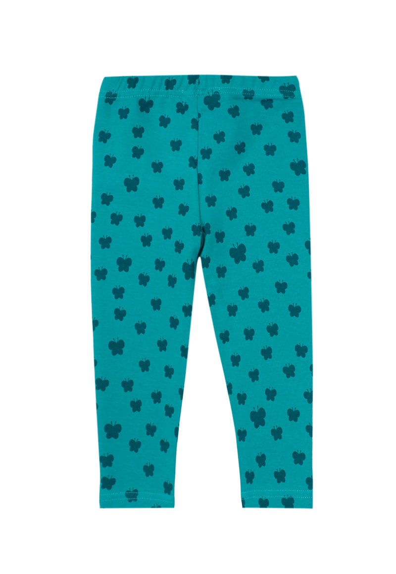 LEGGINS ALGODÓN NIÑA FICCUS VERDE OSCURO BEBÉ - 2