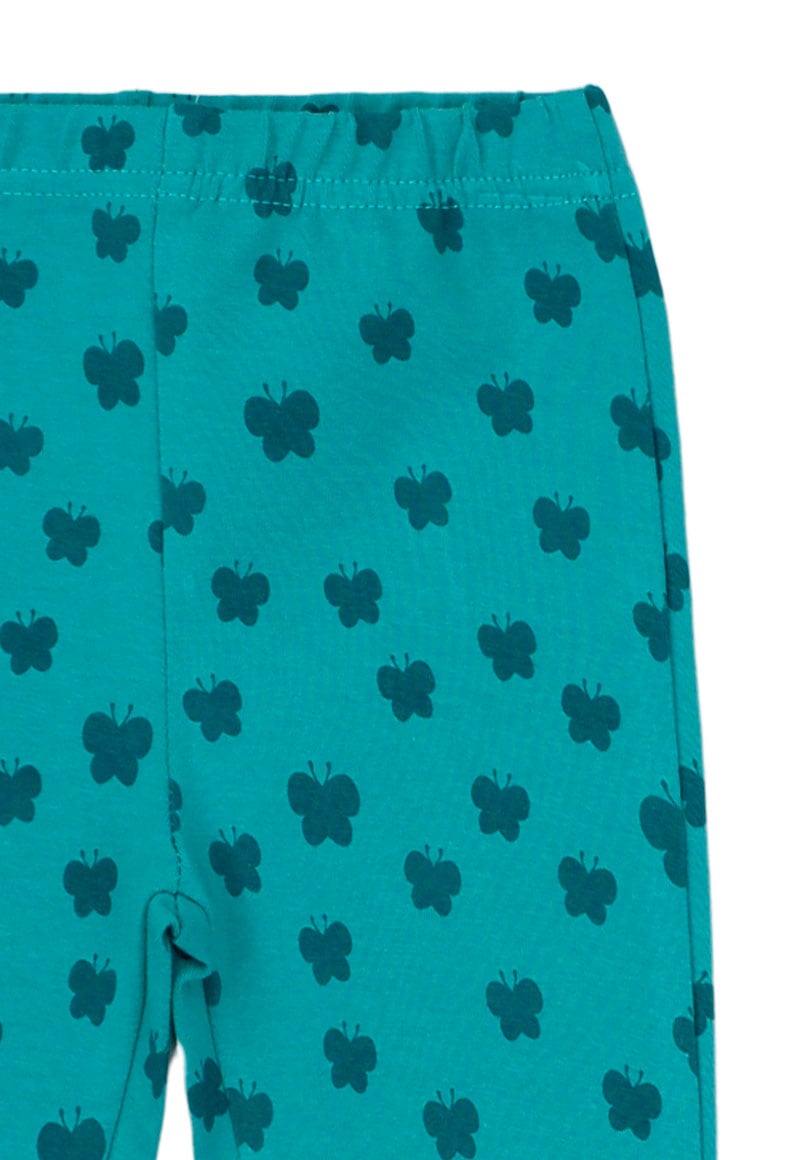 LEGGINS ALGODÓN NIÑA FICCUS VERDE OSCURO BEBÉ - 3