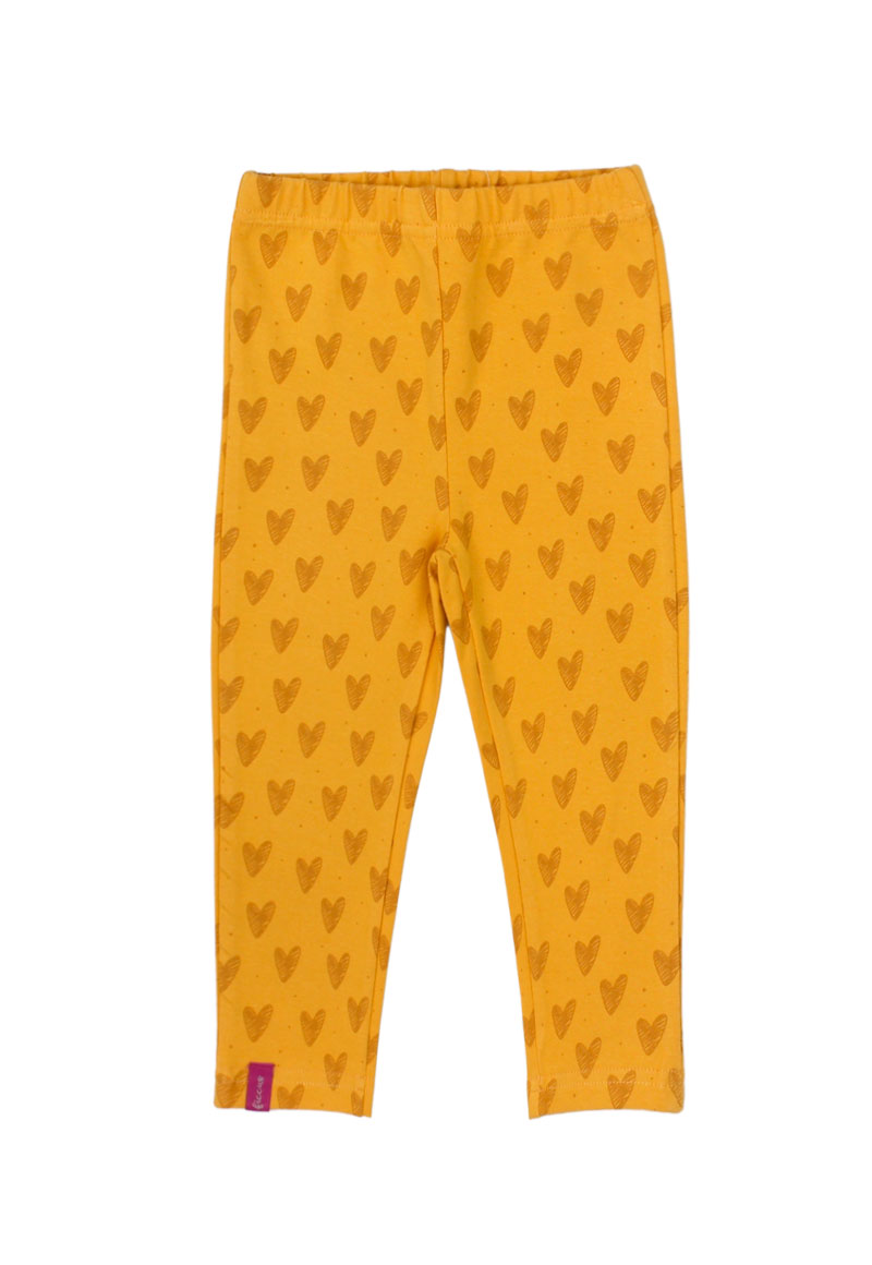 LEGGINS ALGODÓN NIÑA FICCUS MOSTAZA BEBÉ - 1