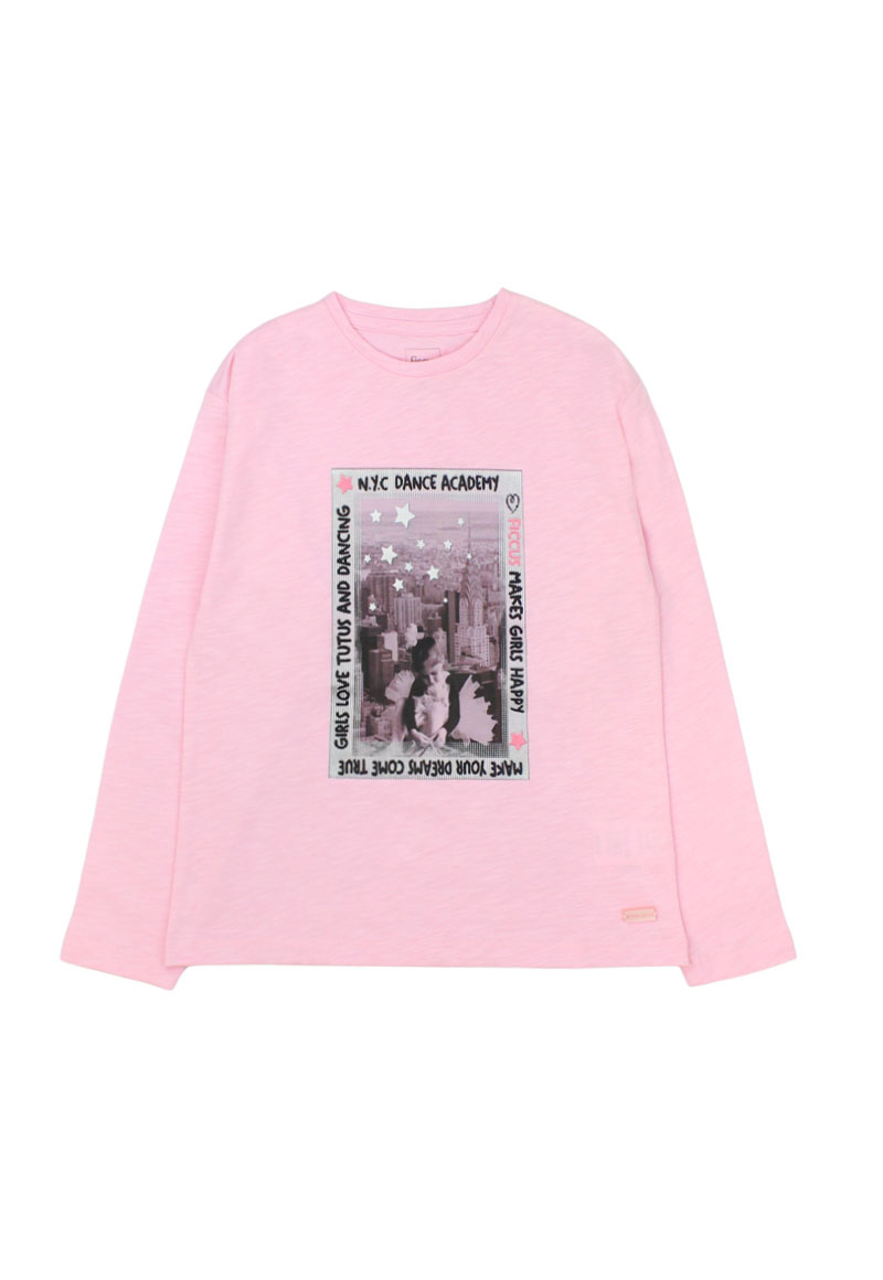 POLERA NIÑA FICCUS ROSADO - 1