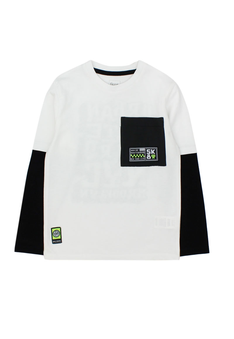POLERA NIÑO FICCUS BLANCO - 1