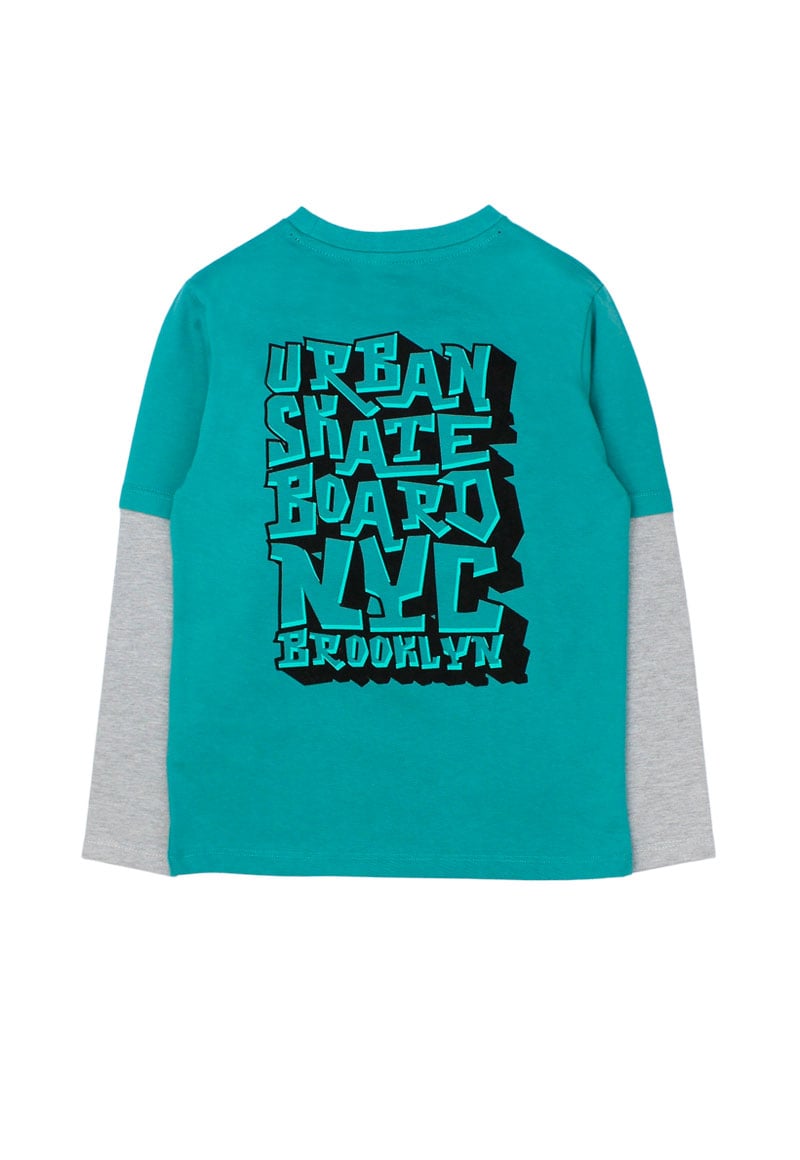 POLERA NIÑO FICCUS VERDE - 2