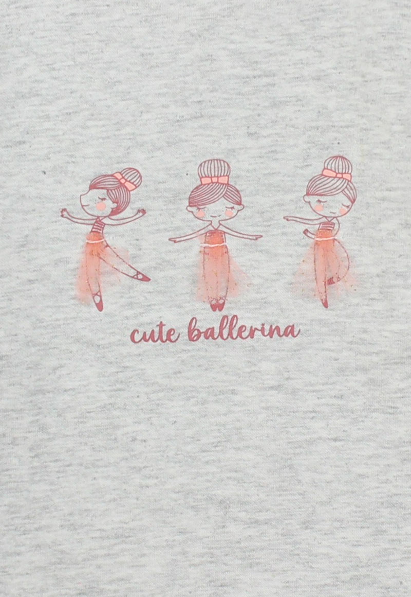 POLERA NIÑA FICCUS GRIS BEBÉ MELANGE - 3