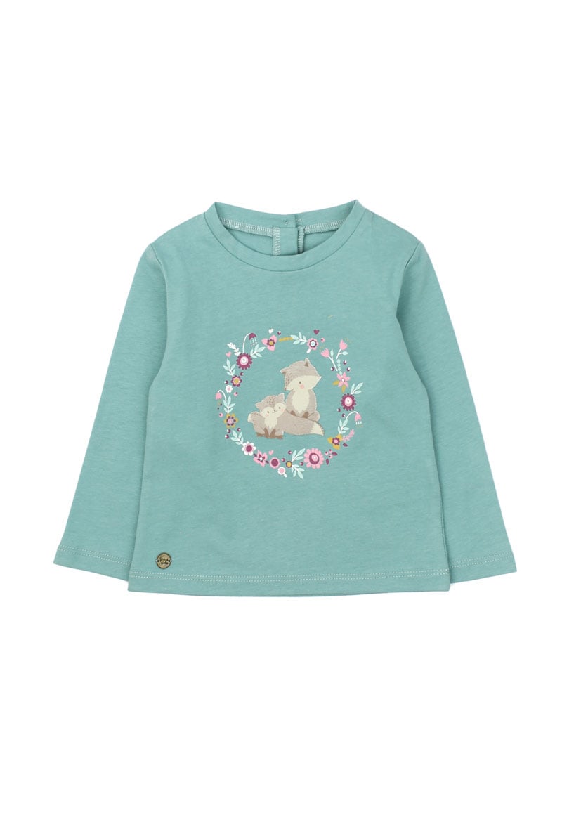 POLERA NIÑA FICCUS VERDE BEBÉ - 1