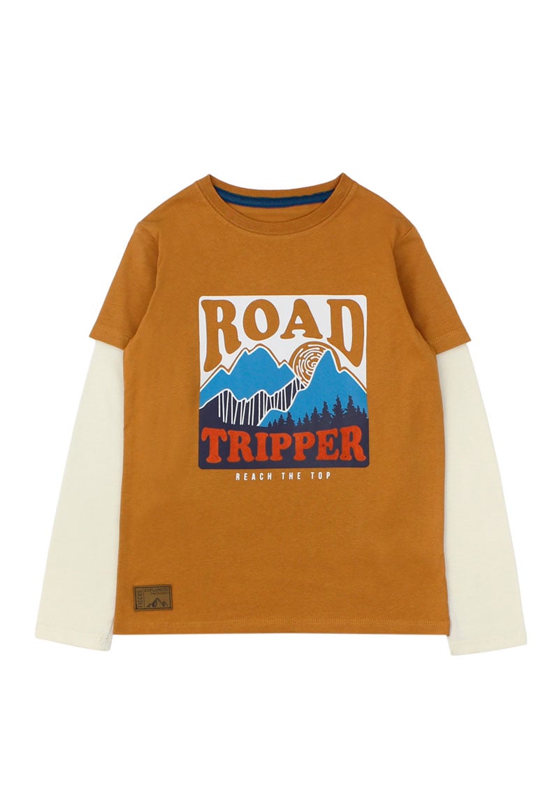 POLERA NIÑO FICCUS CAFÉ - 1