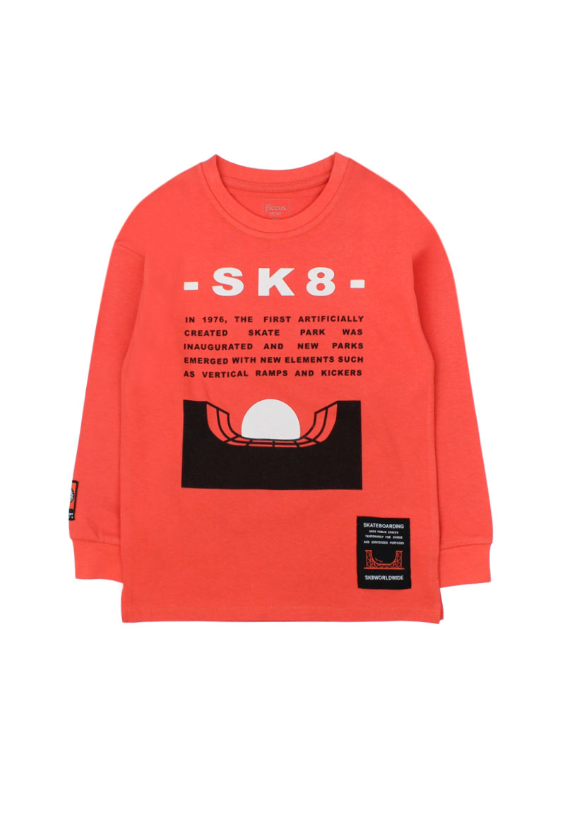 POLERA NIÑO FICCUS SALMÓN - 1