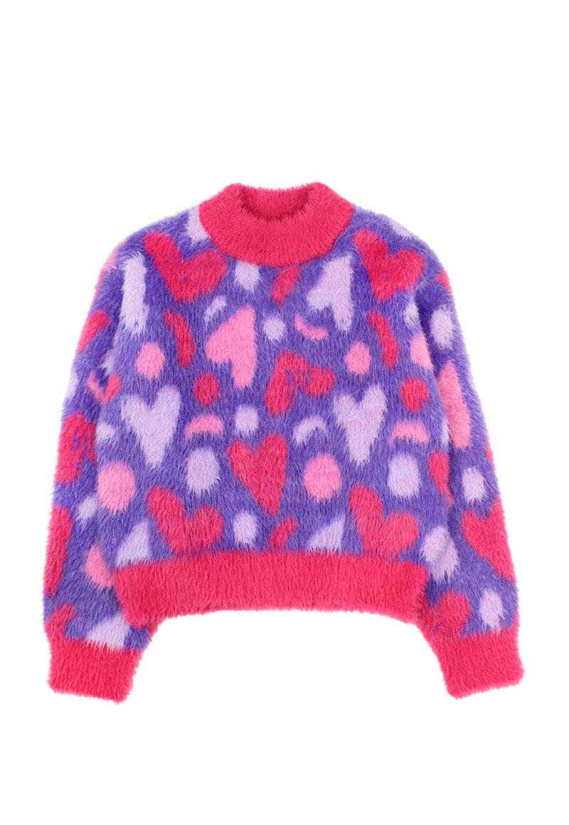 SWEATER NIÑA FICCUS FUCSIA - 1