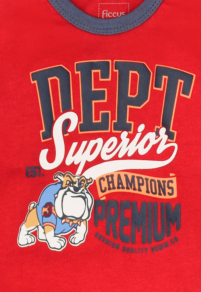 POLERA NIÑO FICCUS ROJO BEBÉ - 3