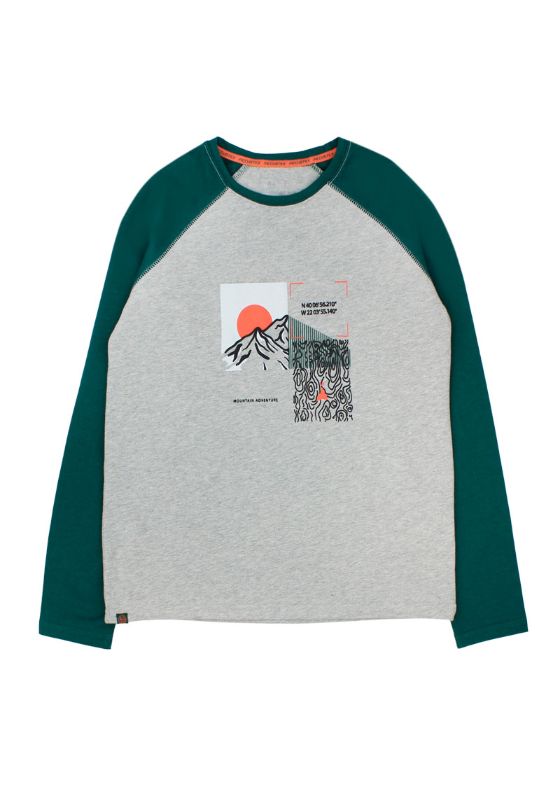 POLERA FICCUSTEX NIÑO 2520576 GRIS MELANGE - 1