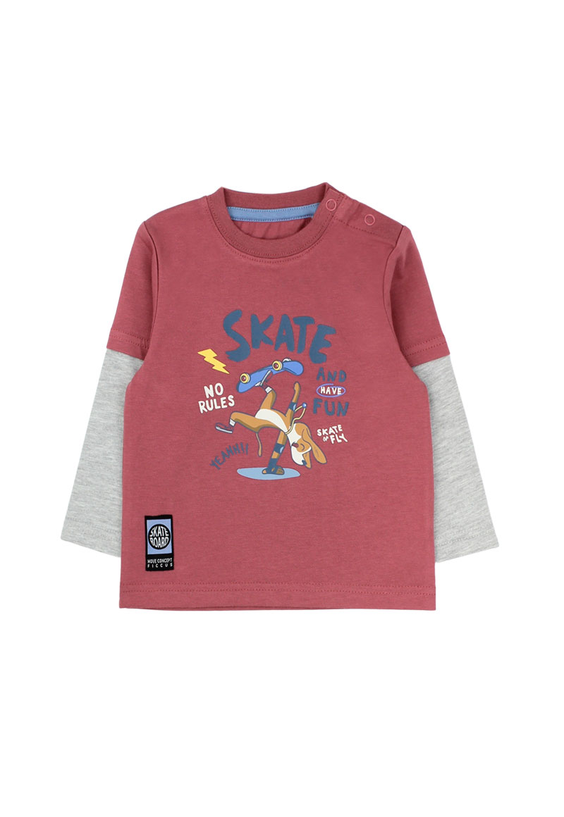 POLERA MOVE NIÑO 2520143 BURDEO - 1