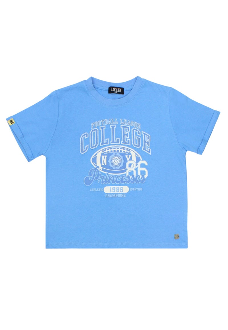 POLERA ACADEMY NIÑA 2520526 CELESTE - 1