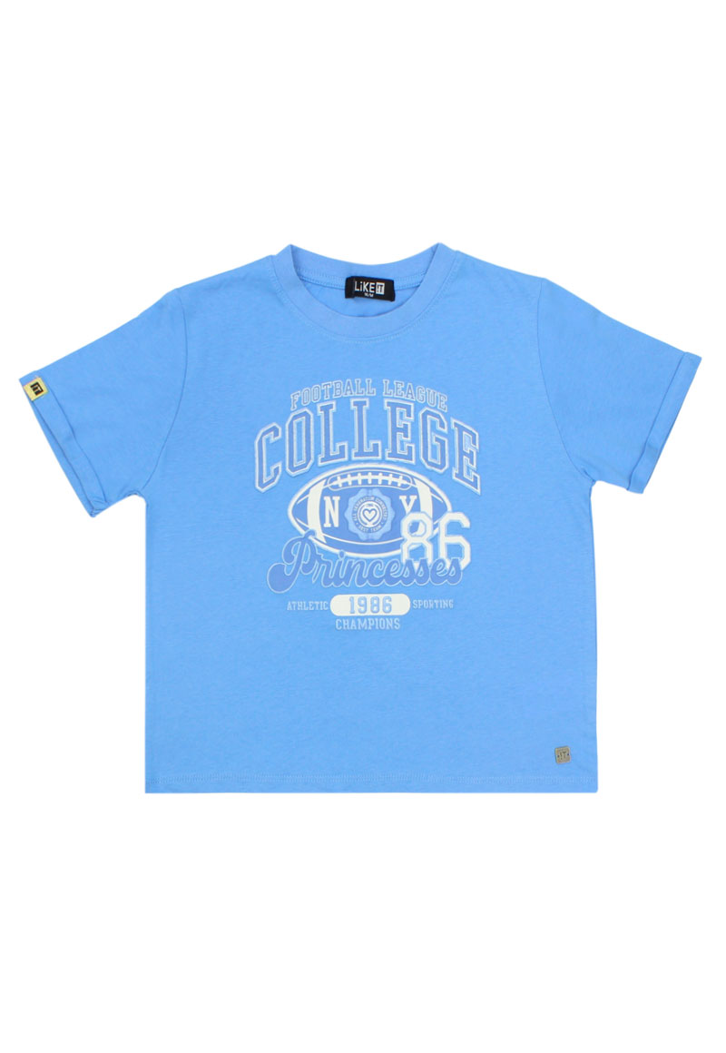 POLERA ACADEMY NIÑA 2520526 CELESTE - 1