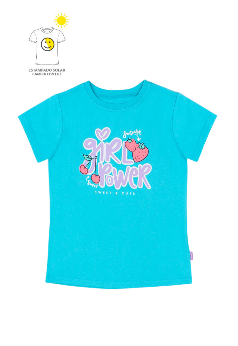 POLERA NIÑA POWER LIGHT 2610795 TURQUESA - 1