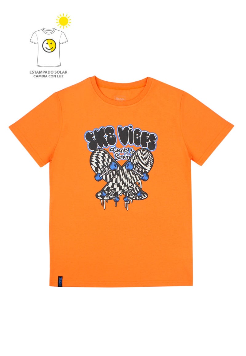 POLERA NIÑO POWER LIGHT 2610797 NARANJO INTENSO - 1