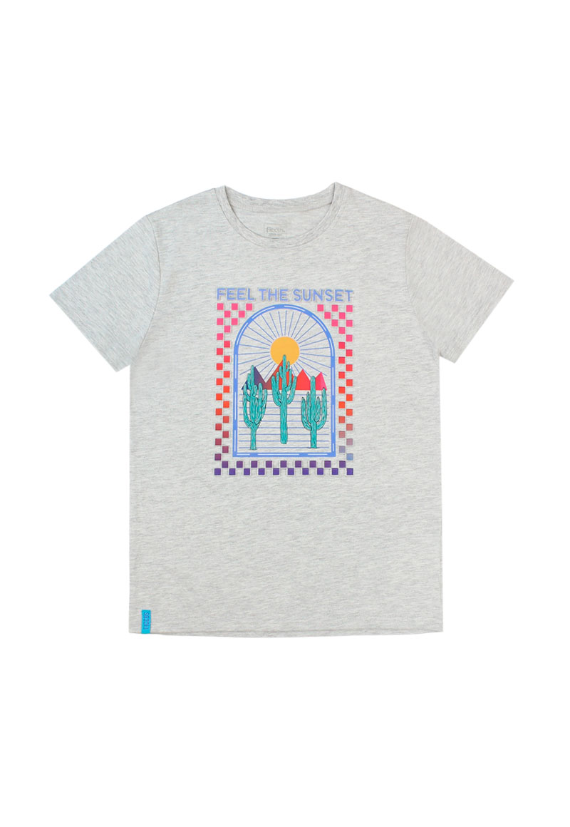 POLERA NIÑO DAY TO DAY 2610760 GRIS MELANGE - 1