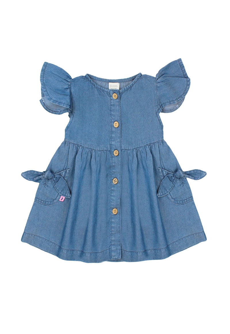 VESTIDO NIÑA ESSENCE 2610207 AZUL - 1