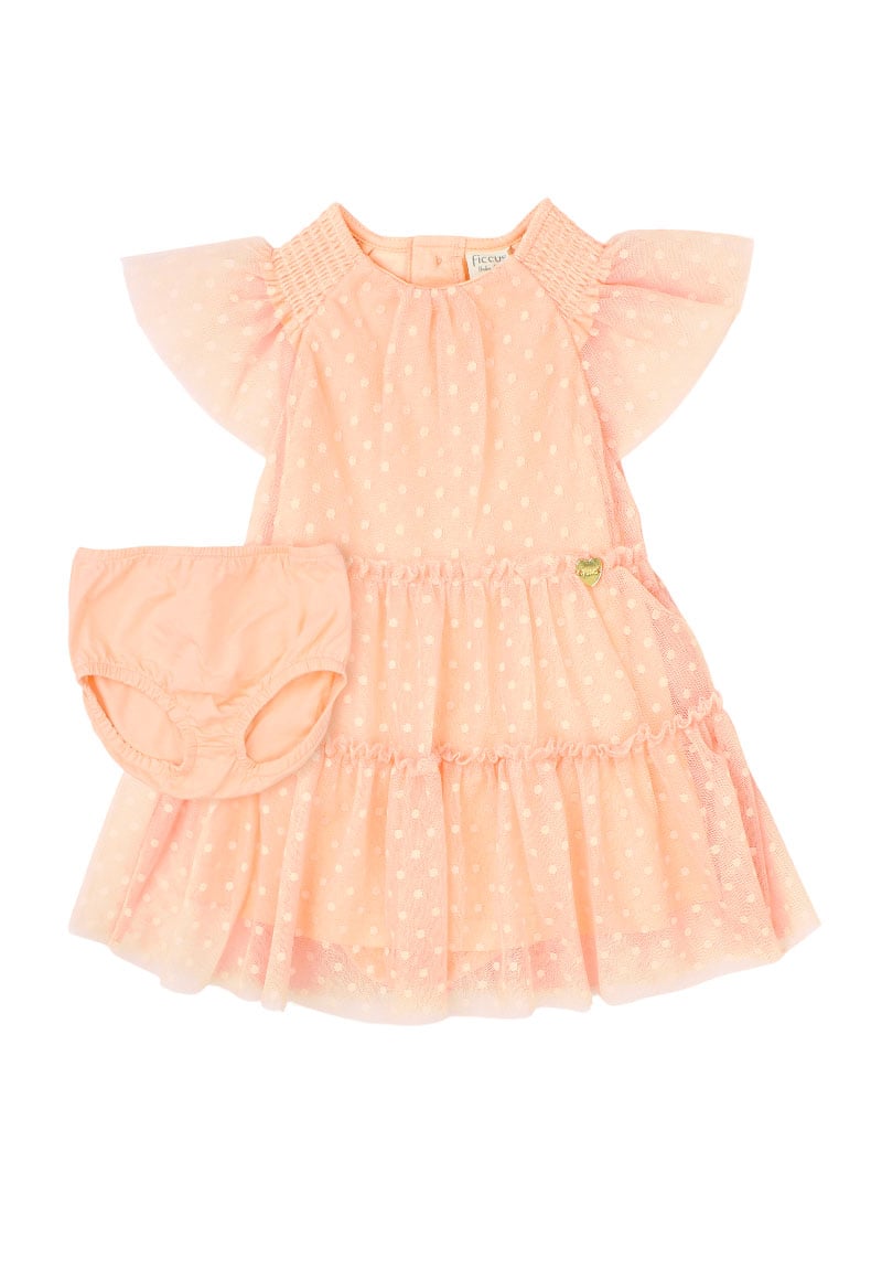 VESTIDO NIÑA MUST HAVE 2610213 CORAL CLARO - 1