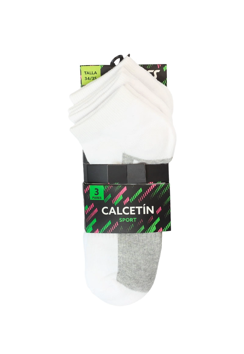 CALCETIN UNISEX ESCOLAR 2620669 BLANCO - 1