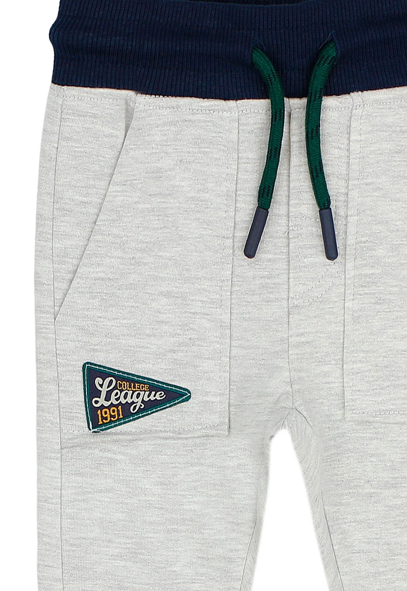 PANTALON BUZO NIÑO SQUAD 2620154 GRIS MELANGE - 3