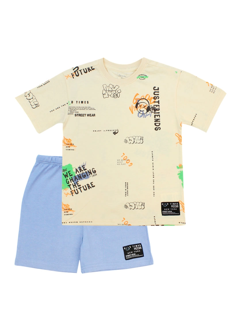PIJAMA NIÑO MUST HAVE 2710283 AZUL CIELO - 1