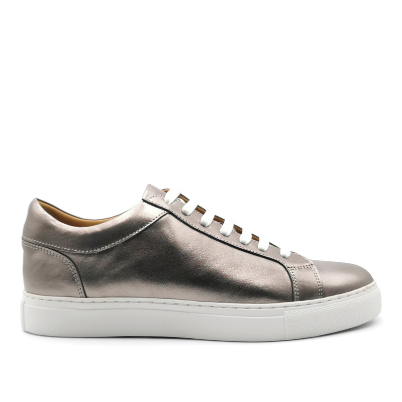 ZAPATILLAS HOMBRE TEMPLARIOS URBANAS PLATA CUERO NORMANDIA - 1