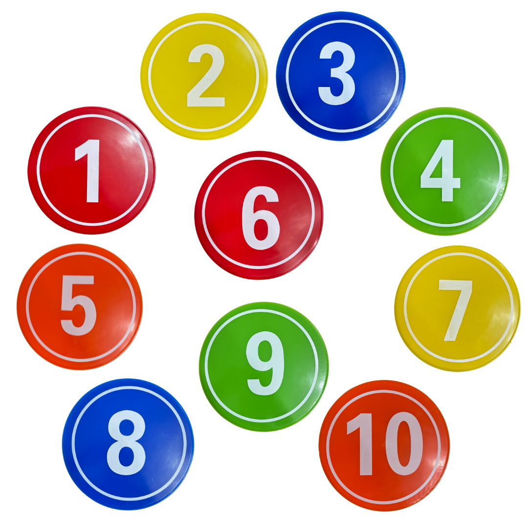 SET CONO PLANO MARCADOR NUMERADO - 1 A 10 - 1
