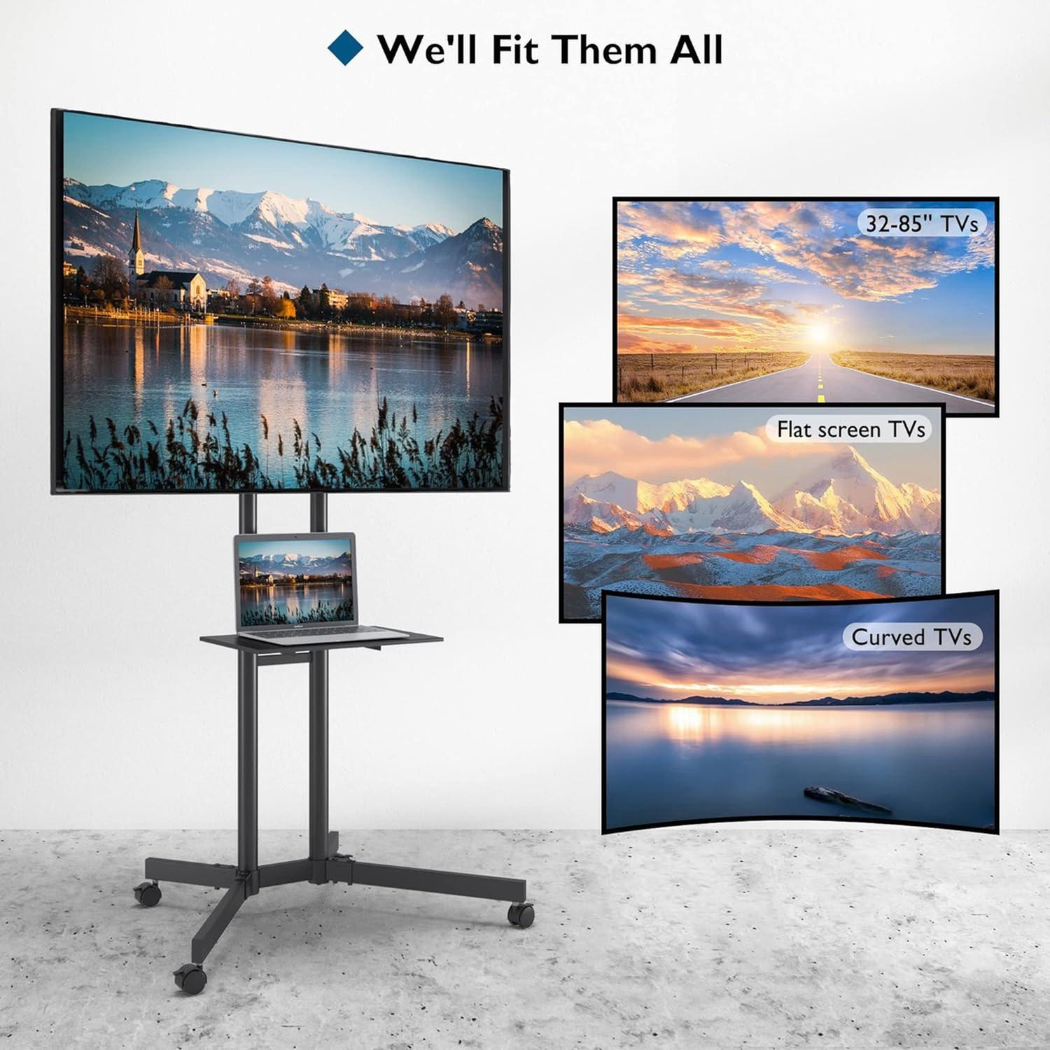 SOPORTE TV YEP1035 PEDESTAL CON RUEDAS 32-65 PULGADAS - 8