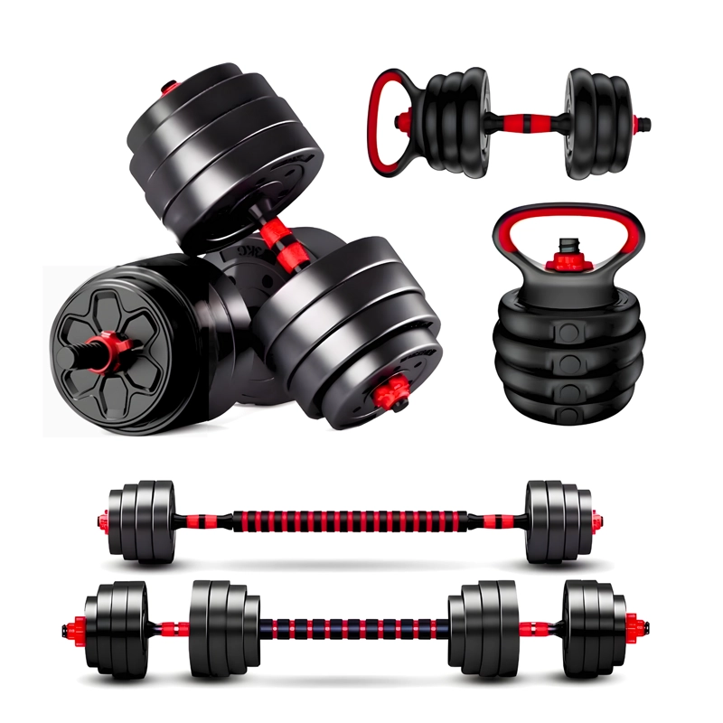 SET MANCUERNAS BARRA AJUSTABLES 20 KG 3 EN 1 - 1