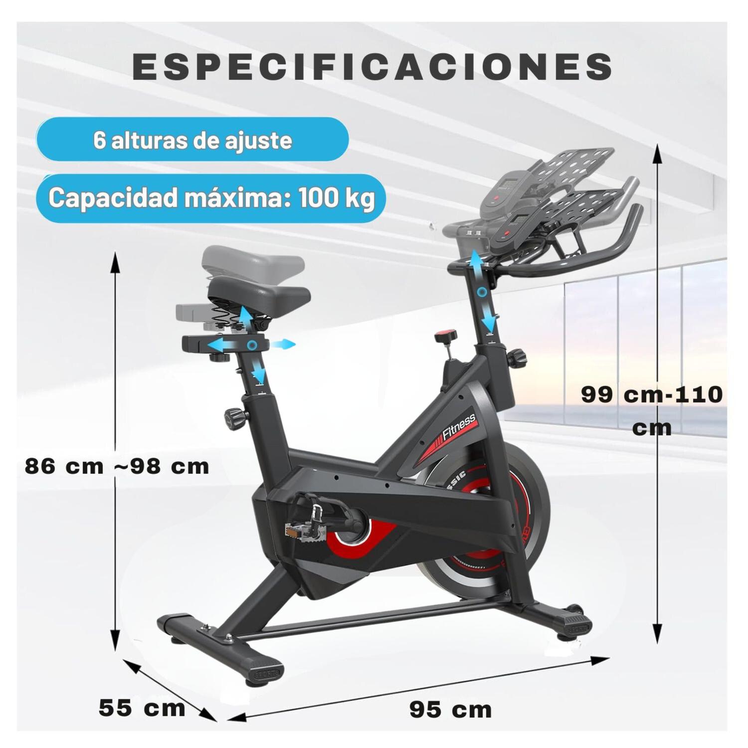 BICICLETA SPINNING DELUXE ASIENTO EXTRA ACOLCHADO - 6