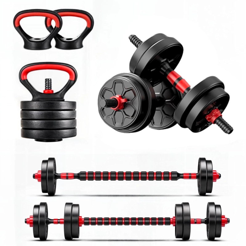 SET MANCUERNAS CONVERTIBLE A BARRA AJUSTABLES 10 KG - 1