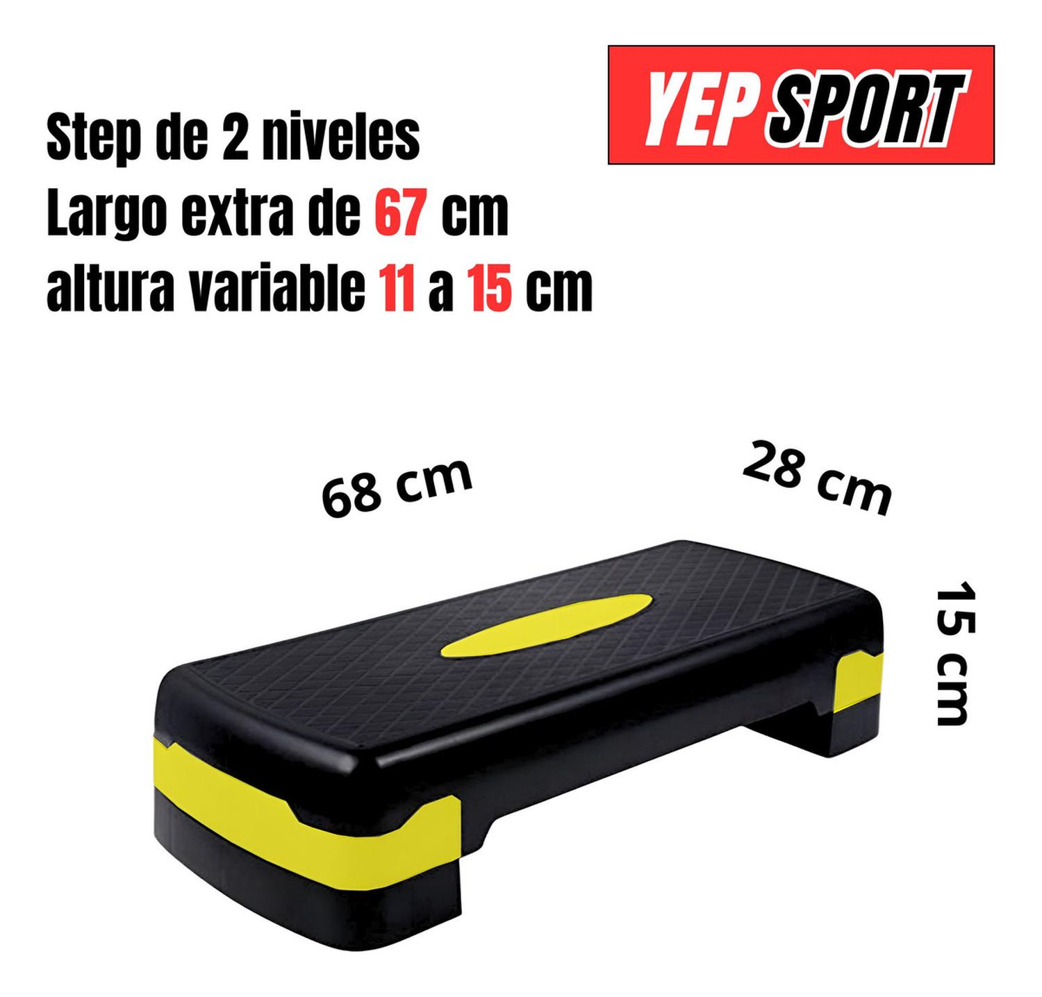 STEP AEROBICO 2 NIVELES ANTIDESLIZANTE YEP SPORT - 2