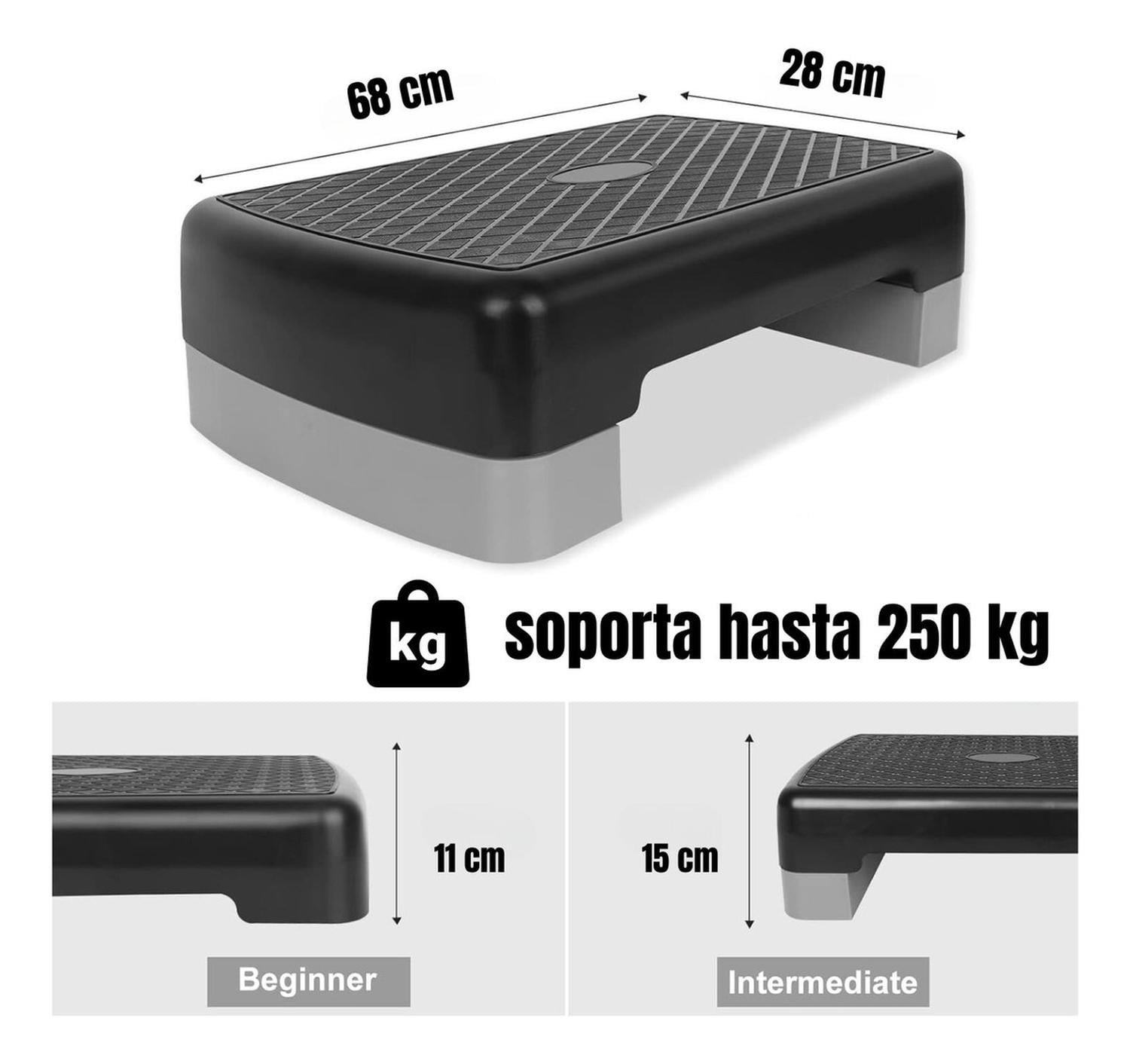 STEP AEROBICO 2 NIVELES ANTIDESLIZANTE YEP SPORT - 5