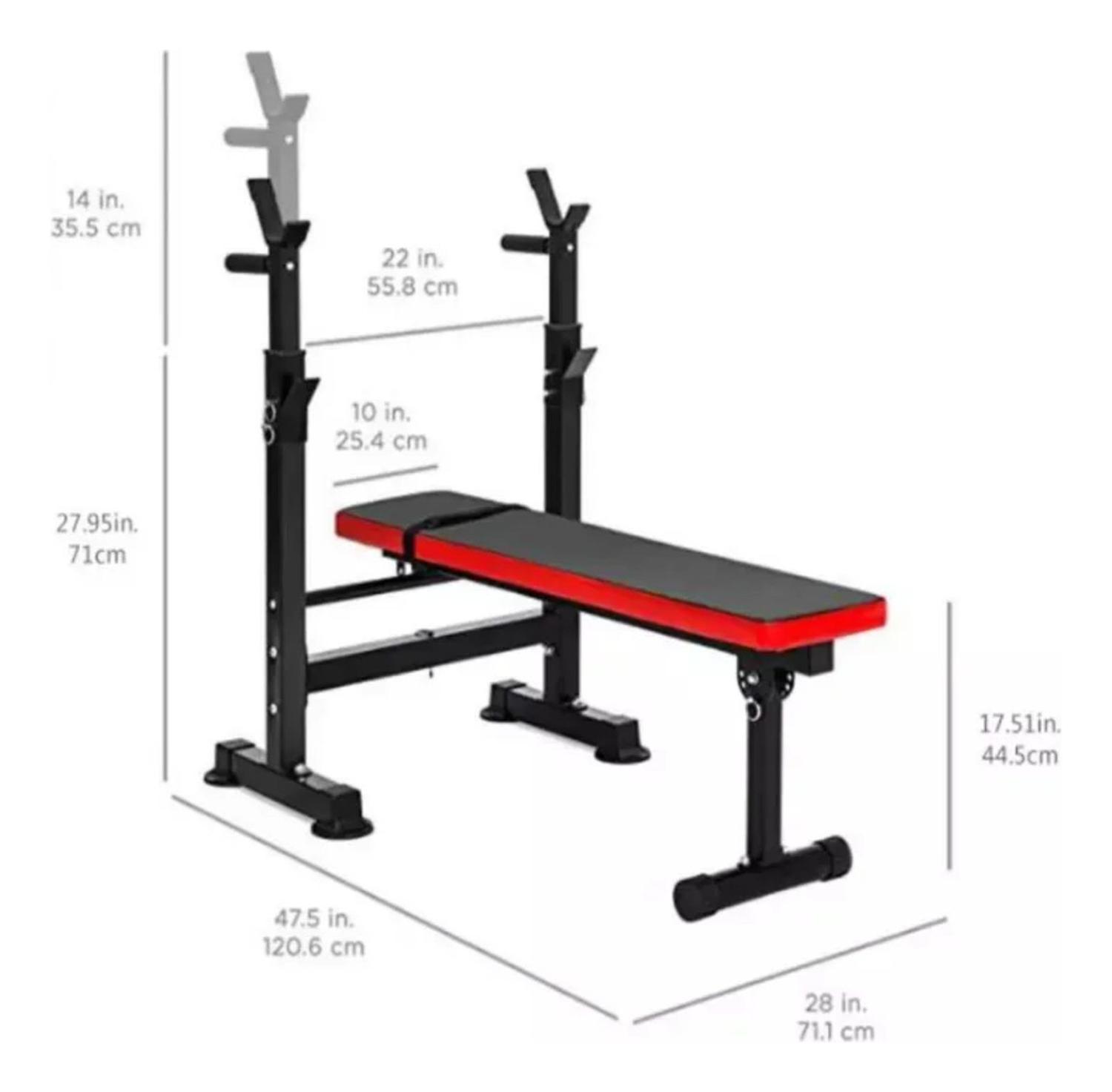 PRESS BANCA ABDOMINAL RECLINABLE PARA PESAS CON RACK L - 2