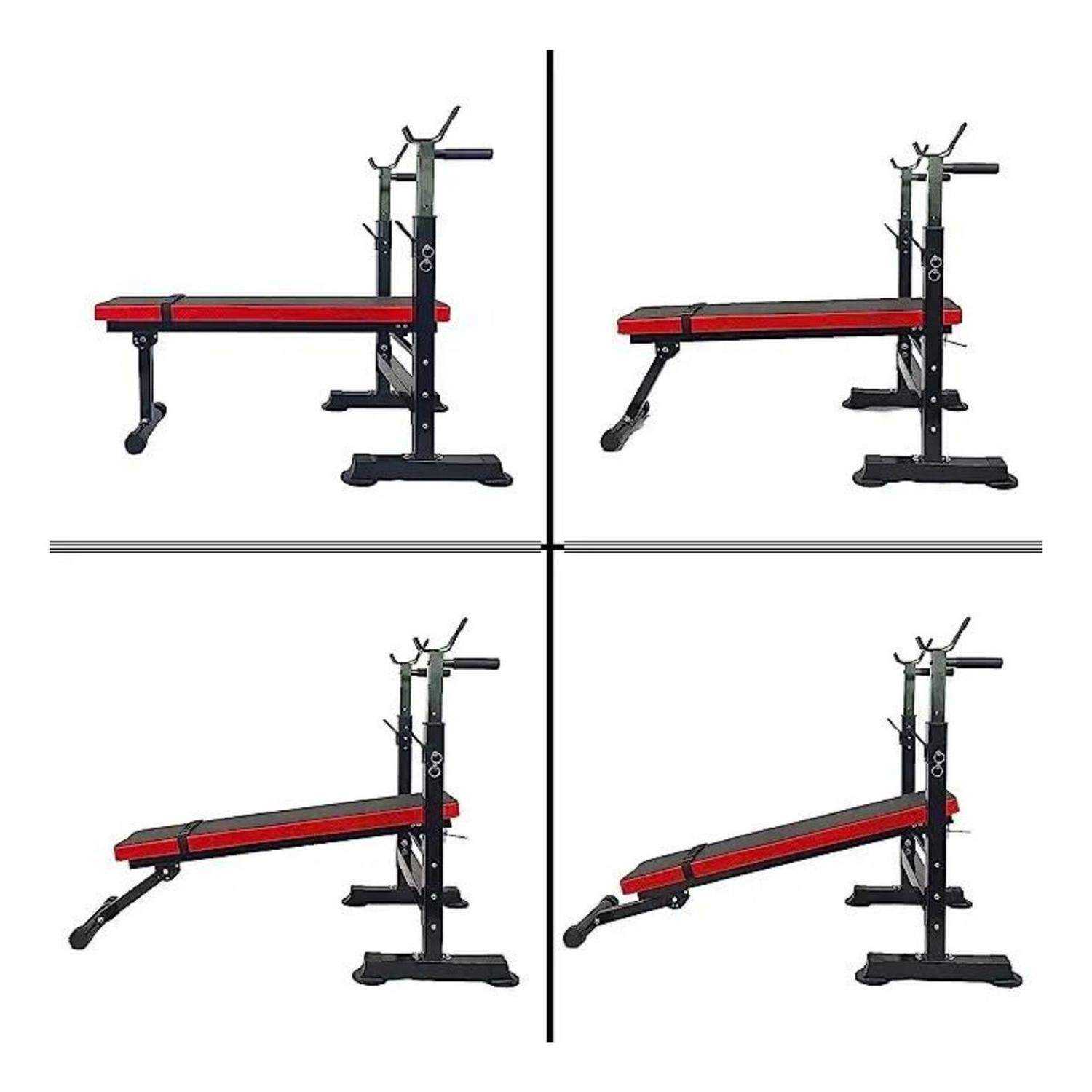 PRESS BANCA ABDOMINAL RECLINABLE PARA PESAS CON RACK L - 6