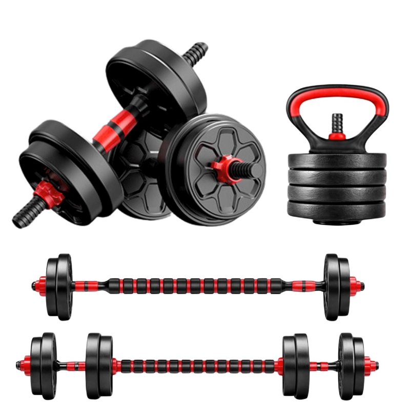 SET 15 KG MANCUERNAS AJUSTABLE BARRA Y KETTLEBELL 3 EN 1 - 1