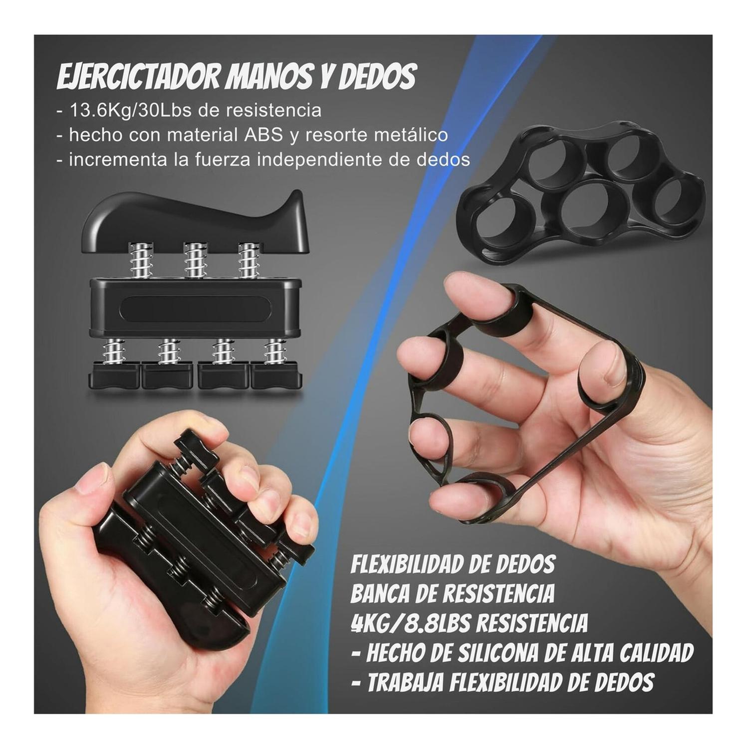 SET HAND GRIP 5-60 KG MANOS DEDOS ANTEBRAZO YEPSPORT - 3
