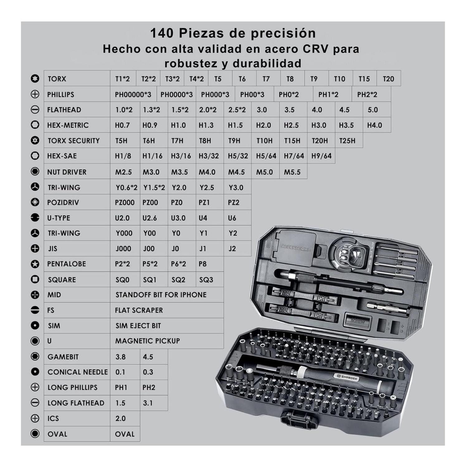 SET DESTORNILLADORES YEP YEP1044 PRECISIÓN 153 PIEZAS - 3