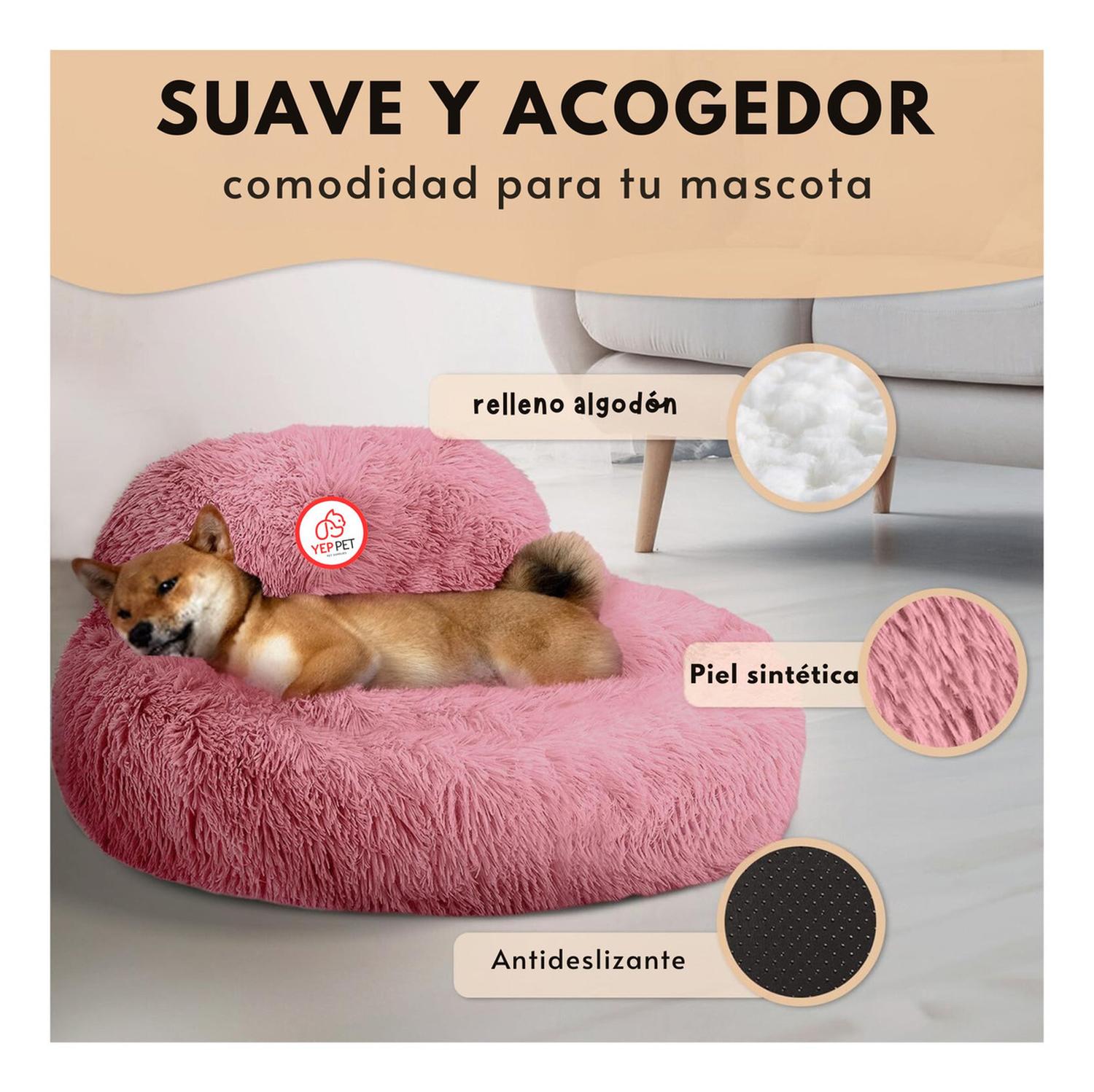 CAMA PERROS YEP GRANDE PET L ANTIESTRÉS Y RONQUIDO DONA - 4