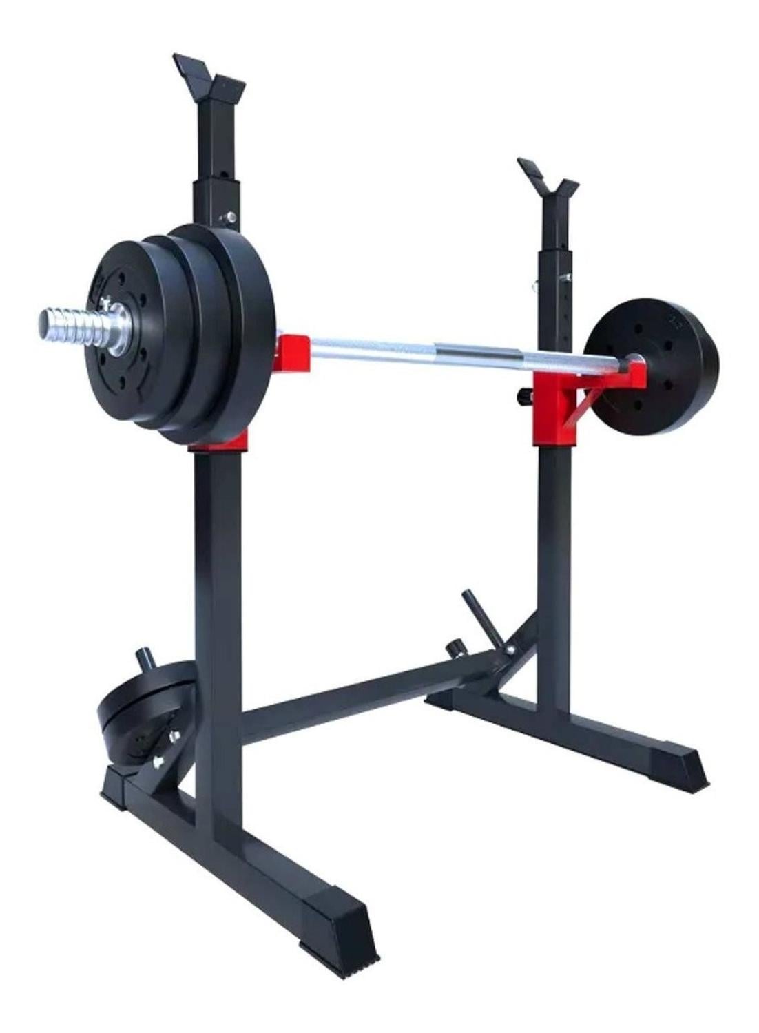 RACK SQUAT SENTADILLAS AJUSTABLE BARRA PESAS PRE Y OLIMPICA - 2