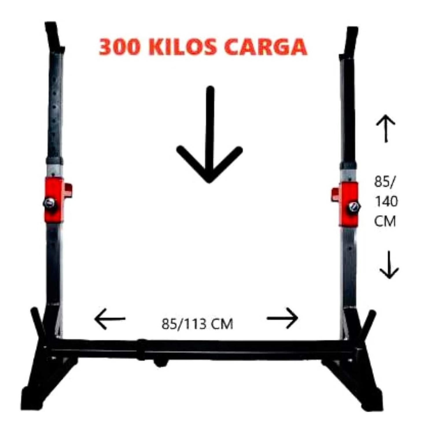 RACK SQUAT SENTADILLAS AJUSTABLE BARRA PESAS PRE Y OLIMPICA - 8