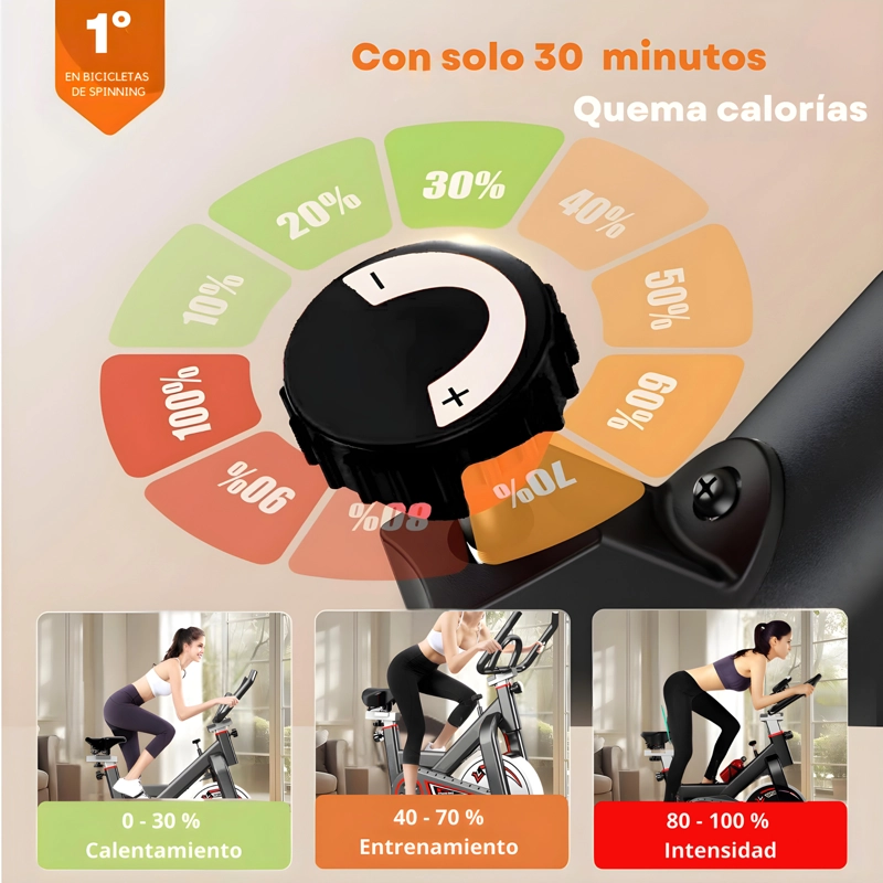 BICICLETA SPINNING RUEDA INERCIA 13 KG YEP1054 - 8