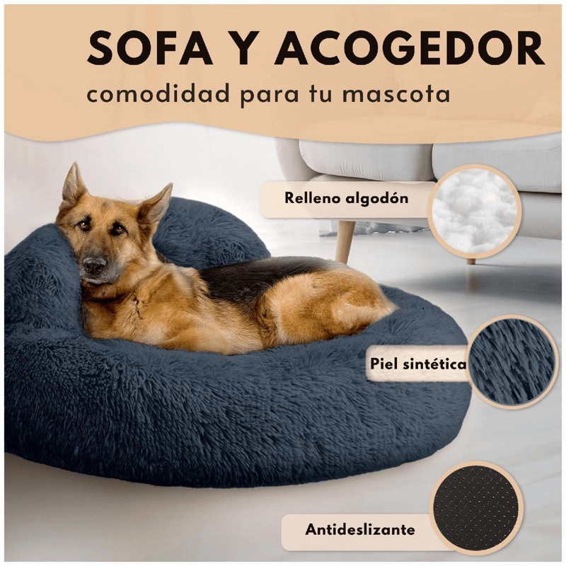CAMA MASCOTA GRANDE YEP PERRO XL ANTIESTRE S Y RONQUIDO - 2