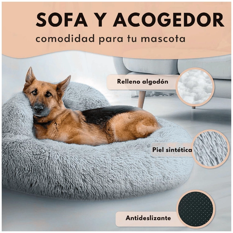 CAMA MASCOTA GRANDE YEP PERRO XL ANTIESTRE S Y RONQUIDO - 2
