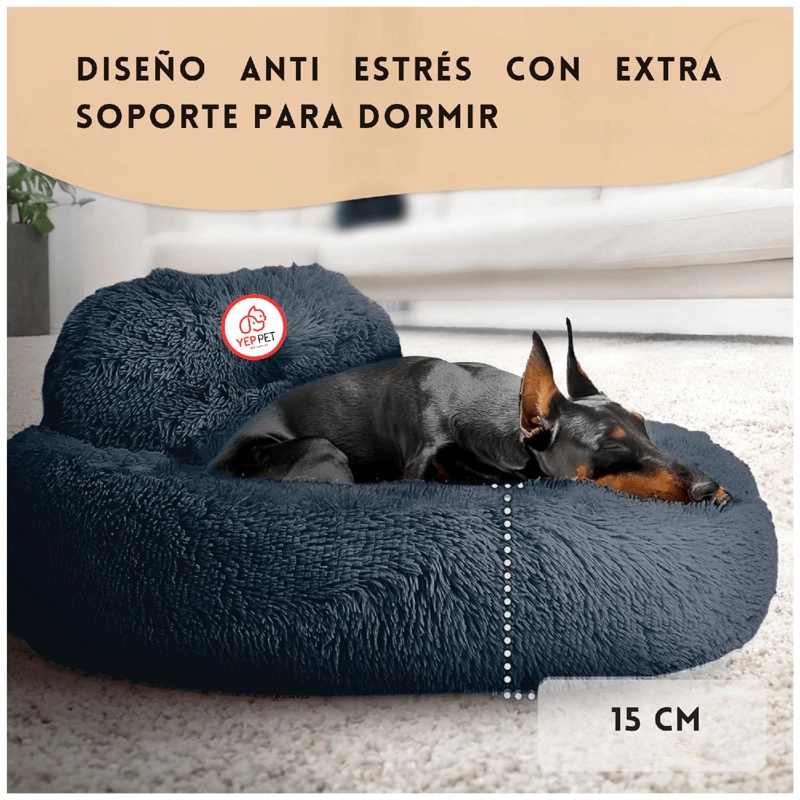 CAMA MASCOTA GRANDE YEP PERRO XL ANTIESTRE S Y RONQUIDO - 4