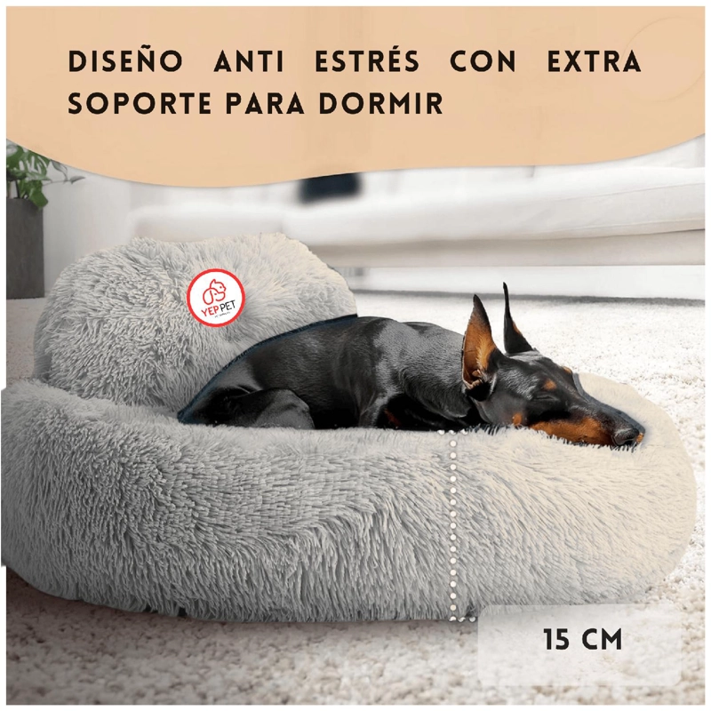 CAMA MASCOTA GRANDE YEP PERRO XL ANTIESTRE S Y RONQUIDO - 4